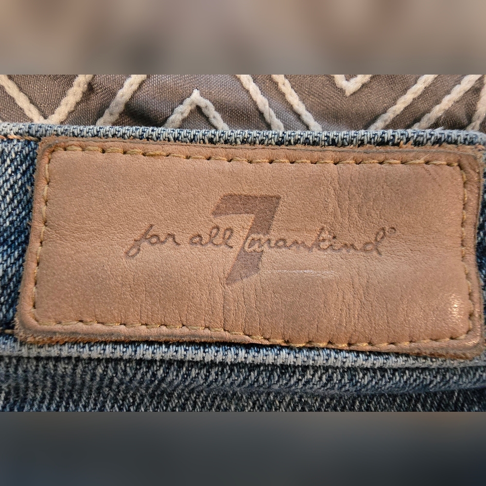7 For All Mankind Luxe Vintage Slim Boyfriend Cropped Style Size 29 - Picture 6 of 12